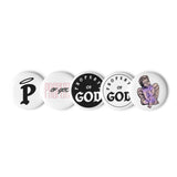 Set of pin buttons