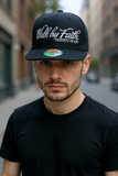 Walk By Faith Black Snap Back