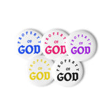 Set of pin buttons