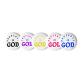 Set of pin buttons