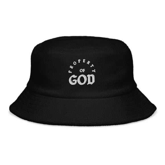 Unstructured terry cloth bucket hat