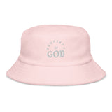 Unstructured terry cloth bucket hat