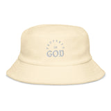 Unstructured terry cloth bucket hat