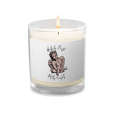 Glass jar soy wax candle